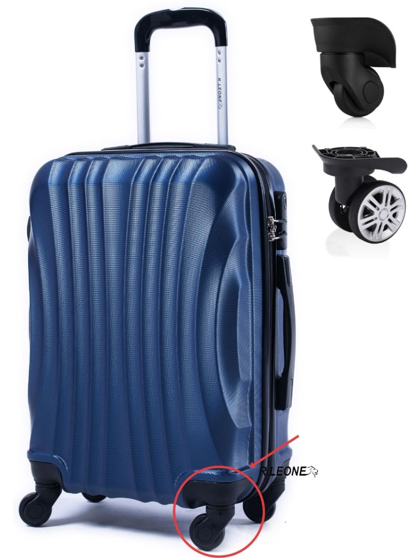 Ruota, Tubo, Manico tubo ,Base ruota , Piedi d'appoggio ,Luchetto, Base d'appoggio. Manici Valigia accessori ricambio R.Leone