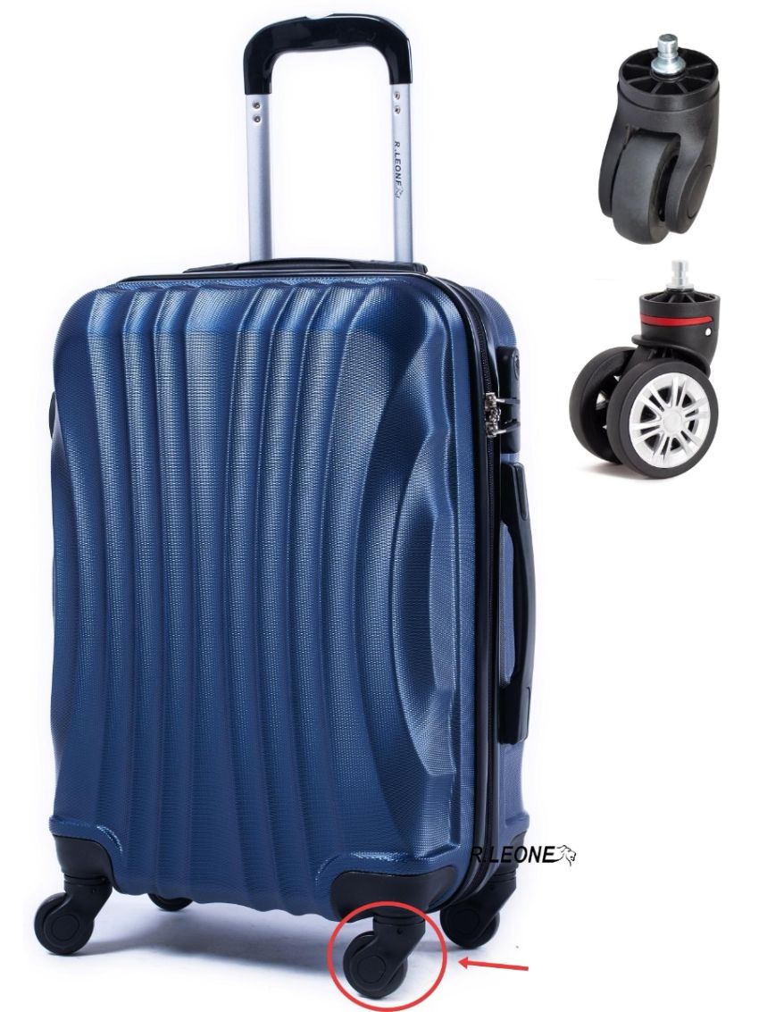 Ruota, Tubo, Manico tubo ,Base ruota , Piedi d'appoggio ,Luchetto, Base d'appoggio. Manici Valigia accessori ricambio R.Leone