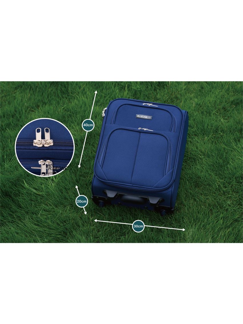 R.Leone Bagaglio a Mano 40x30x20cm Wizzair Vueling 2 Ruota in stoffa A16