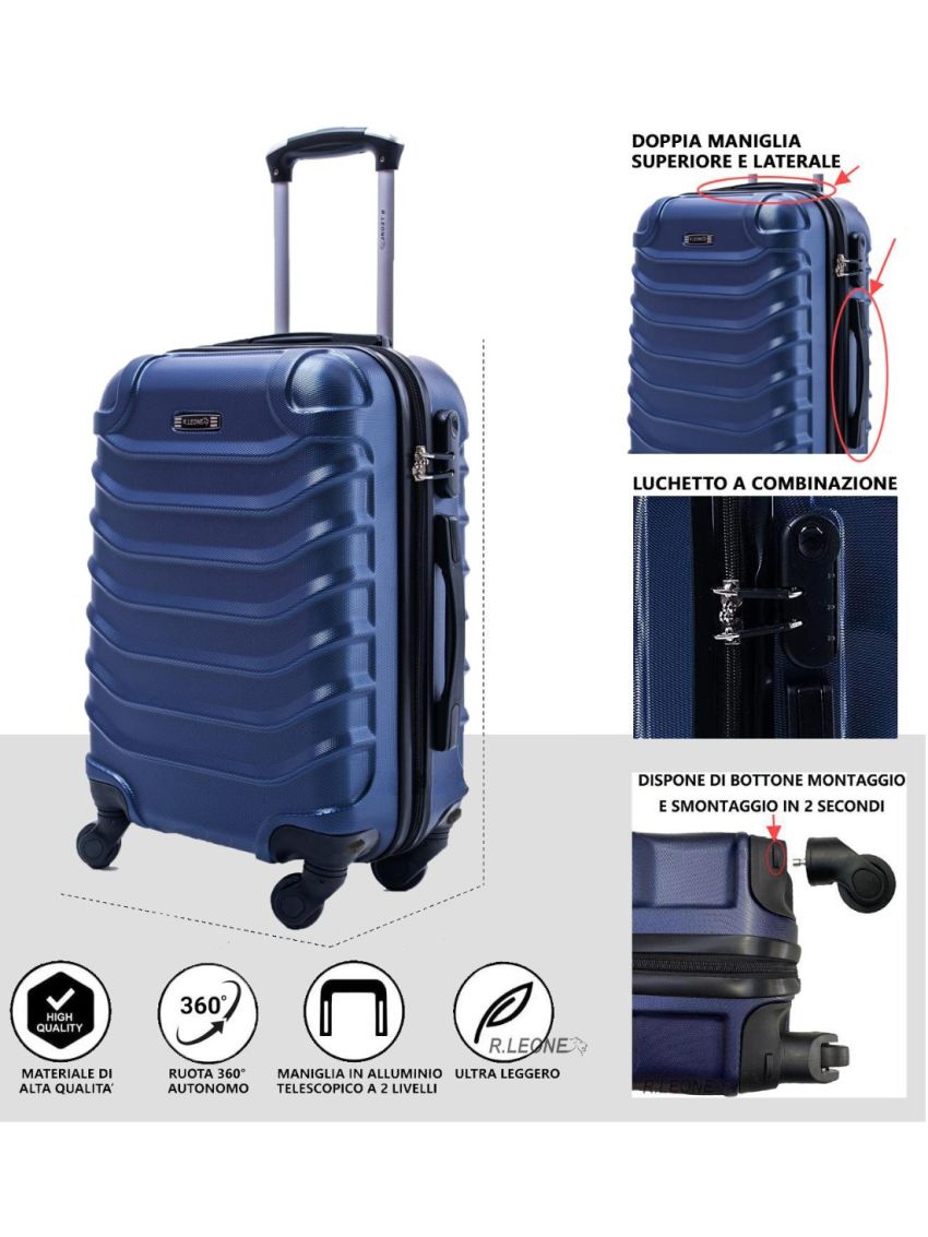 VALIGIA BAGAGLIO A MANO ADATTO RYANAIR 55x40x20 EASYJET 45X36X20 4 RUOTE 2026