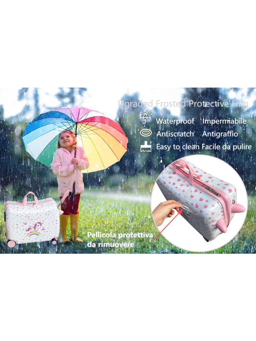 R.Leone Valigia Cavalcabile Bambino Bambina Ryanair 55x40x20cm + Zaino 311