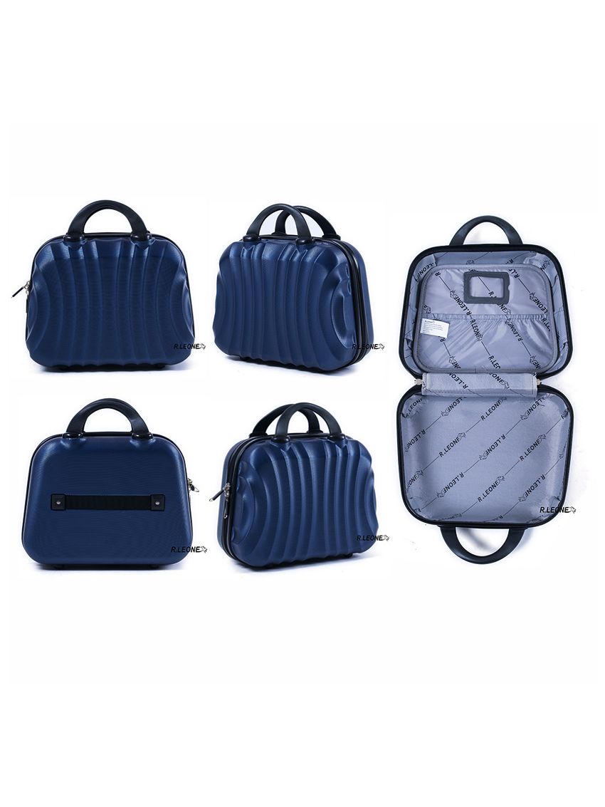 R.Leone Valigia da 1 pezzo Fino a Set 4 Trolley Rigido grande, medio, bagaglio a mano e beauty case 4 ruote in ABS 2037