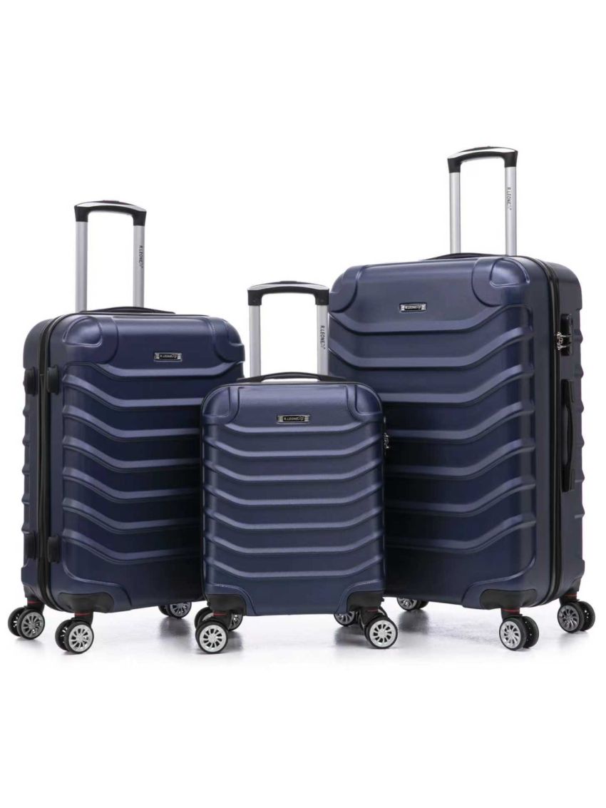 R.Leone Valigia da 1 Fino a Set 3 Trolley Rigido grande, medio, bagaglio a mano  EasyJet 45X36X20cm 4 ruote in ABS 20261