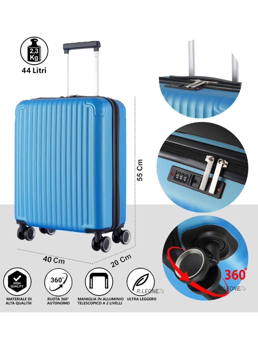 Beauty case Traccolla 40x20x25 cm Ryanair o set 2 Bagaglio a mano ABS 999 2