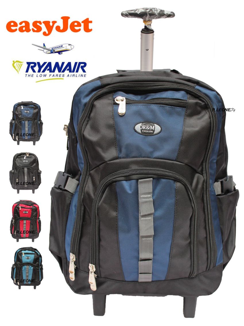 TROLLEY ZAINO BAGAGLIO AEREO CON 2 RUOTE VIAGGI LOW COST