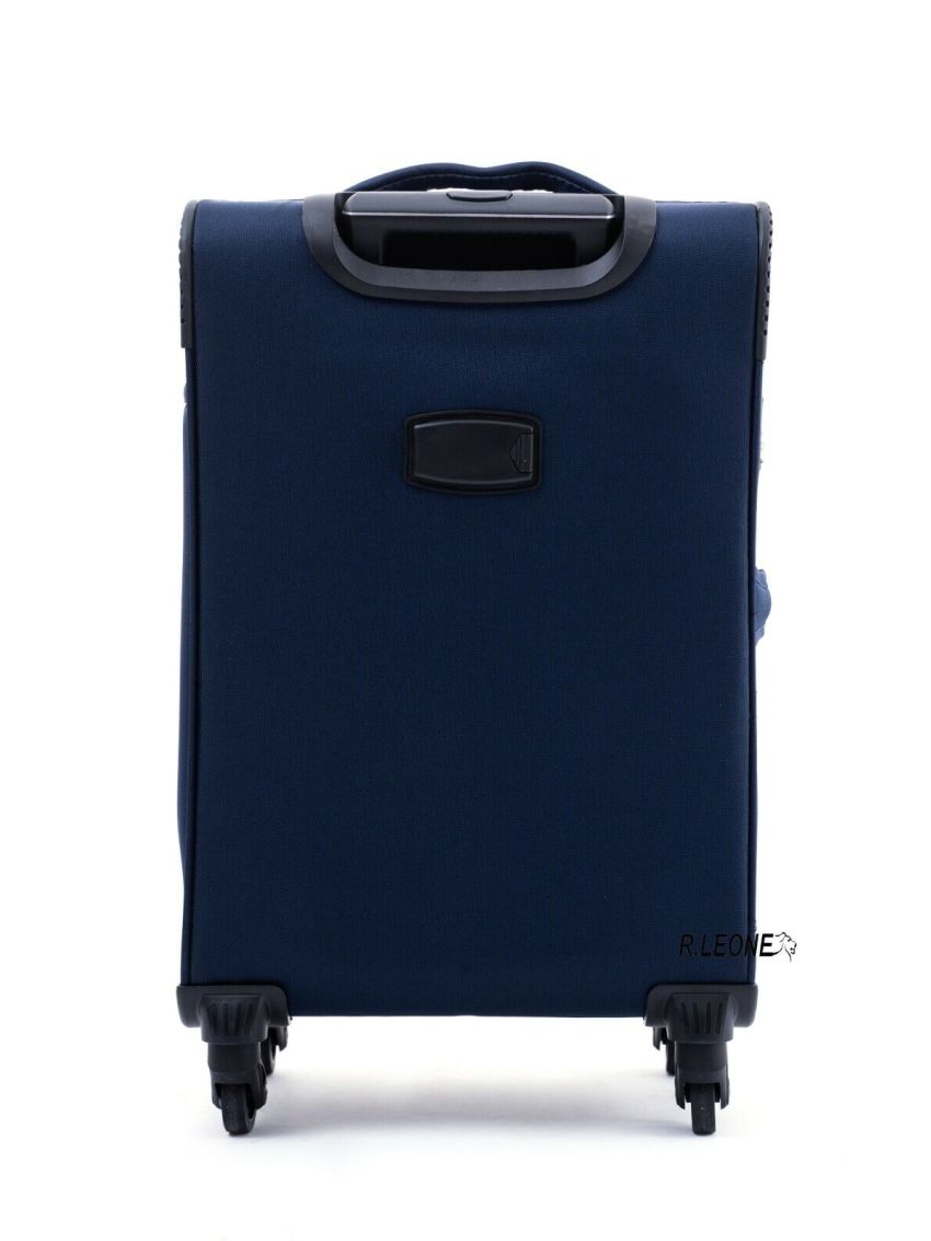 VALIGIA FINO SET 3 GRANDE MEDIO BAGAGLIO MANO STOFFA ULTRA LEGGERO 4 RUOTE 8483