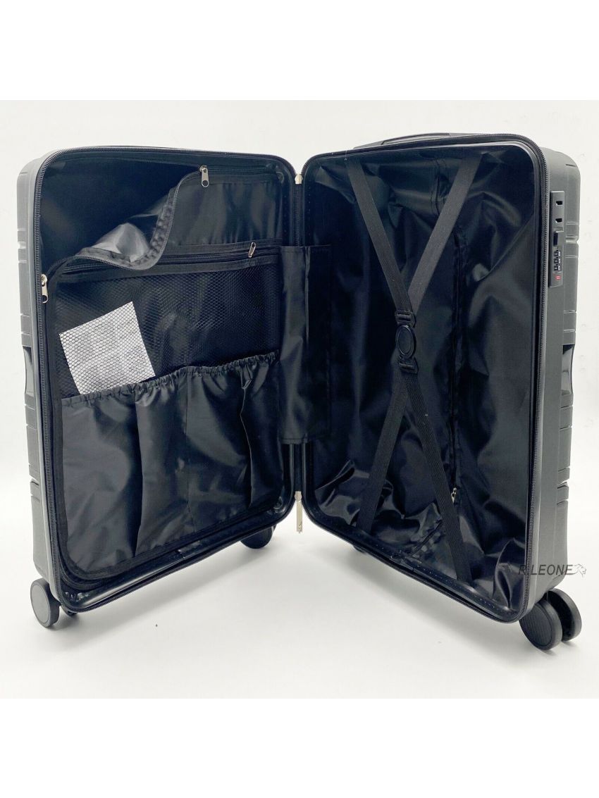 Valigia Trolley Fino Set 3 in Polipropilene 8 Ruote Autonome ultra resistente725