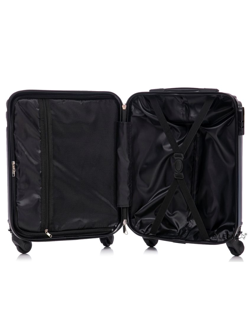 R.Leone Valigia da 1 Fino a Set 4 Trolley Rigido grande, medio, bagaglio a mano e bagaglio EasyJet 45X36X20cm 4 ruote in ABS 9002