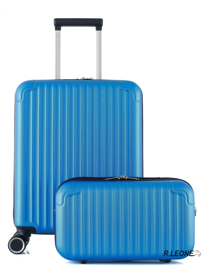 Valigia Ryanair 55x40x20 cm + 40x20x25 cm 1pezzo o Set 2 Pezzi Trolley Bagaglio a mano 4 Ruote e Beauty Case in ABS 999 1