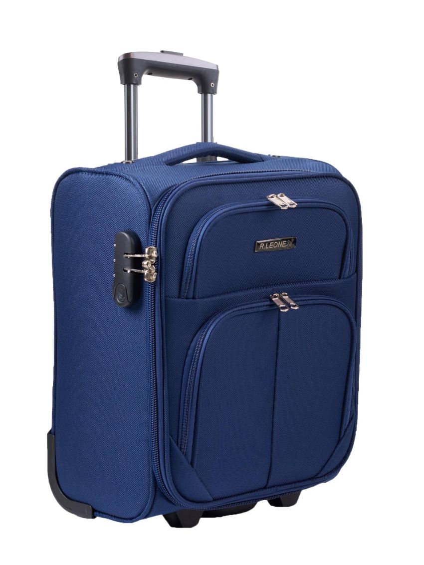 R.Leone Bagaglio a Mano 40x30x20cm Wizzair Vueling 2 Ruota in stoffa A16