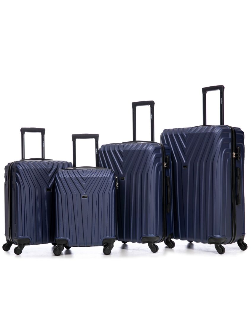 R.Leone Valigia da 1 Fino a Set 4 Trolley Rigido grande, medio, bagaglio a mano e bagaglio EasyJet 45X36X20cm 4 ruote in ABS 9002