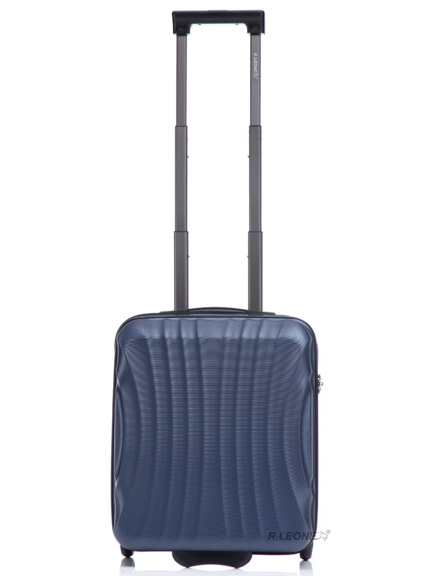 R.Leone Valigia da 1 Fino a Set 4 Trolley Rigido grande, medio, bagaglio a mano 55x40x23 cm Wizz, ITA Airways e bagaglio 45x36x20 cm EasyJet in ABS 8005