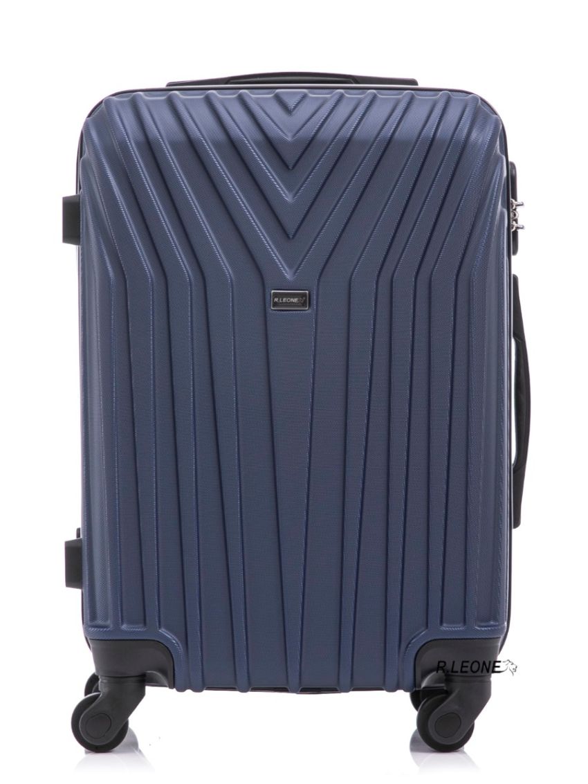 R.Leone Valigia Trolley Espandibile bagaglio a mano 4 ruote in stoffa adatto easyjet 45X36X20 in ABS 9001