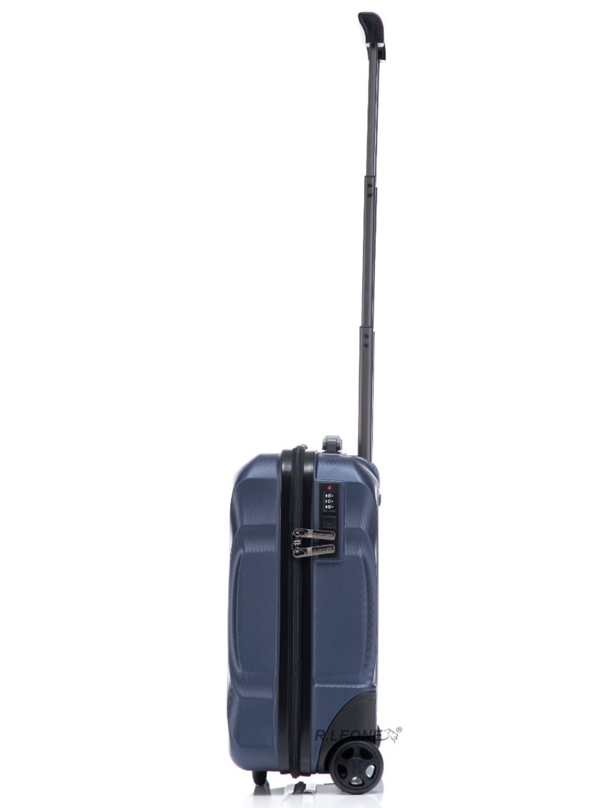 R.Leone Valigia da 1 Fino a Set 4 Trolley Rigido grande, medio, bagaglio a mano 55x40x23 cm Wizz, ITA Airways e bagaglio 45x36x20 cm EasyJet in ABS 8005