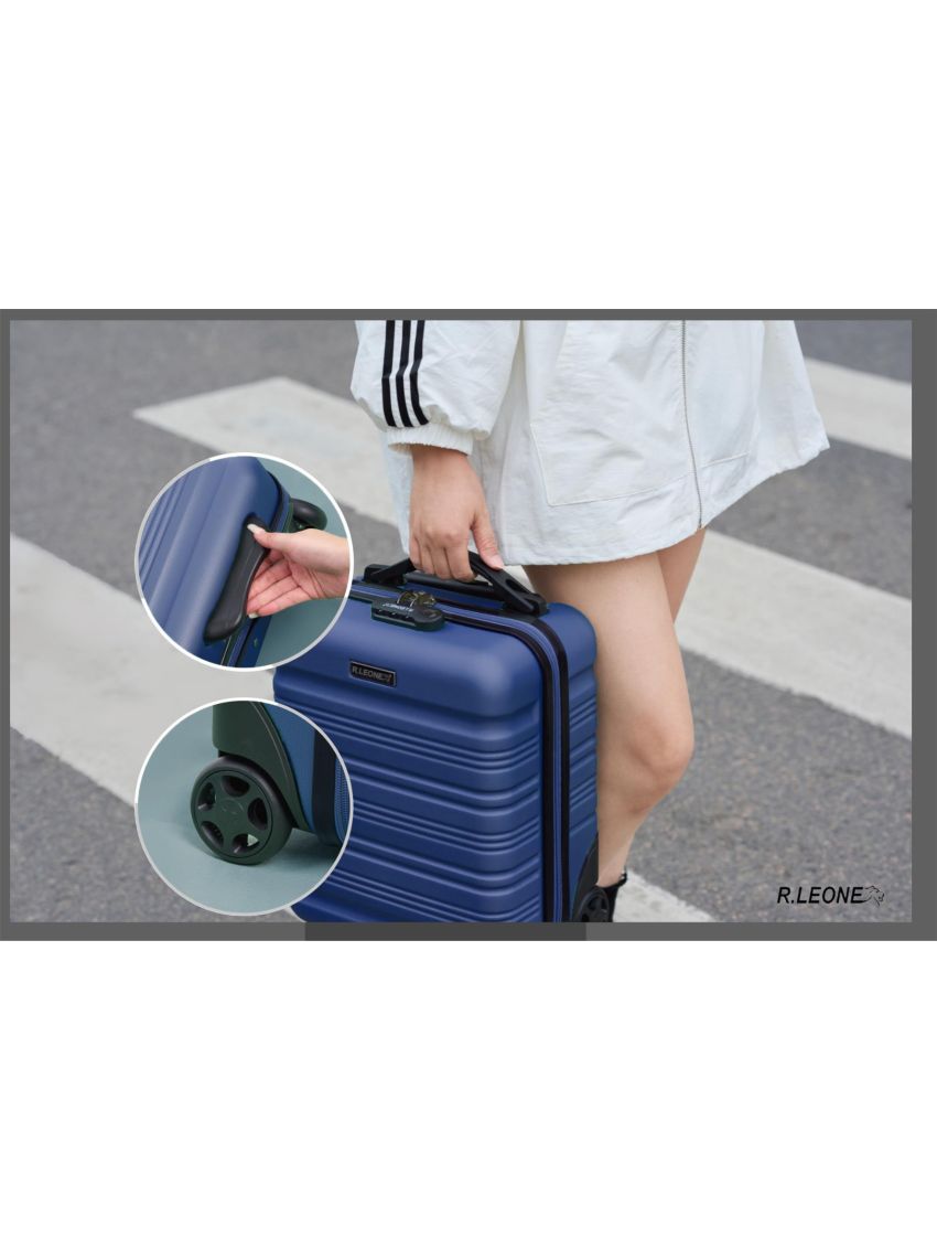 R.Leone Bagaglio a Mano 40x30x20cm Wizzair Vueling 2 Ruota in ABS 915