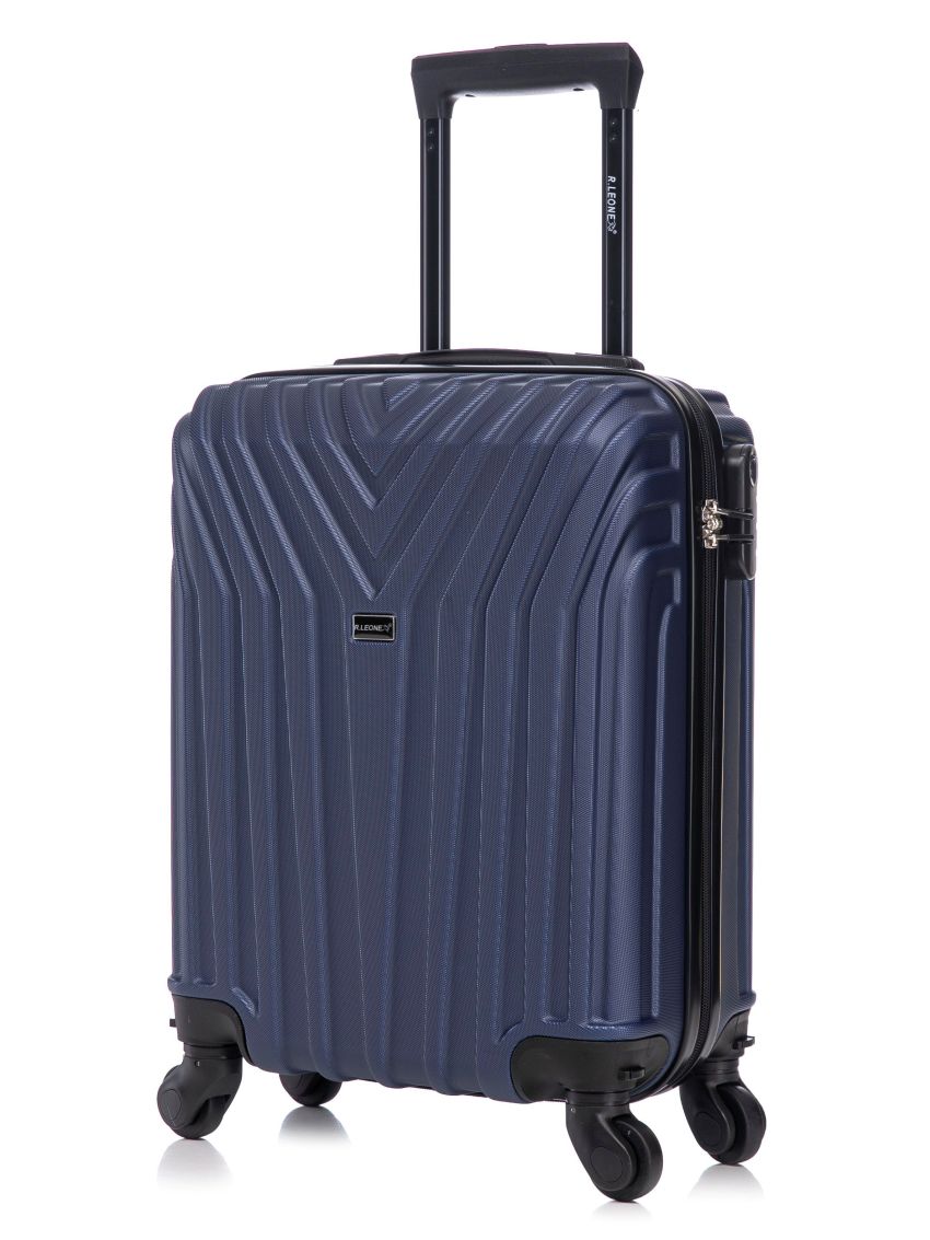 R.Leone Valigia da 1 Fino a Set 4 Trolley Rigido grande, medio, bagaglio a mano e bagaglio EasyJet 45X36X20cm 4 ruote in ABS 9002