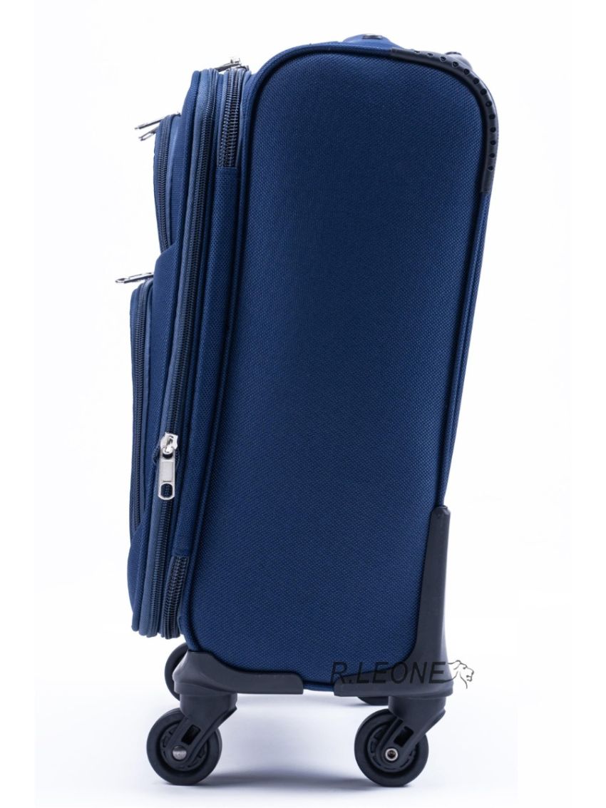 R.Leone Valigia Trolley Espandibile bagaglio a mano 4 ruote in stoffa adatto easyjet 45X36X20 214