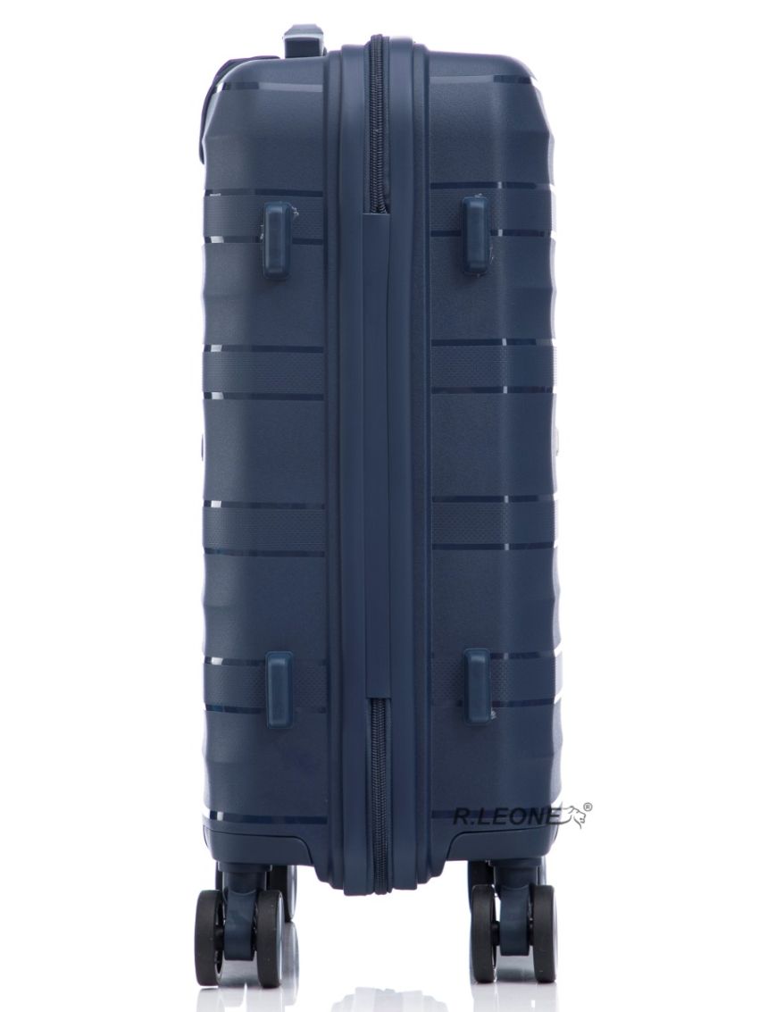 R.Leone Valigia da 1 Fino a Set 3 Bagaglio a mano 55x40x20 Ryanair, Medio, Grande Ultra Strong Antiurto Resistente Trolley rigido leggero 8 ruote in Polipropilene 9180