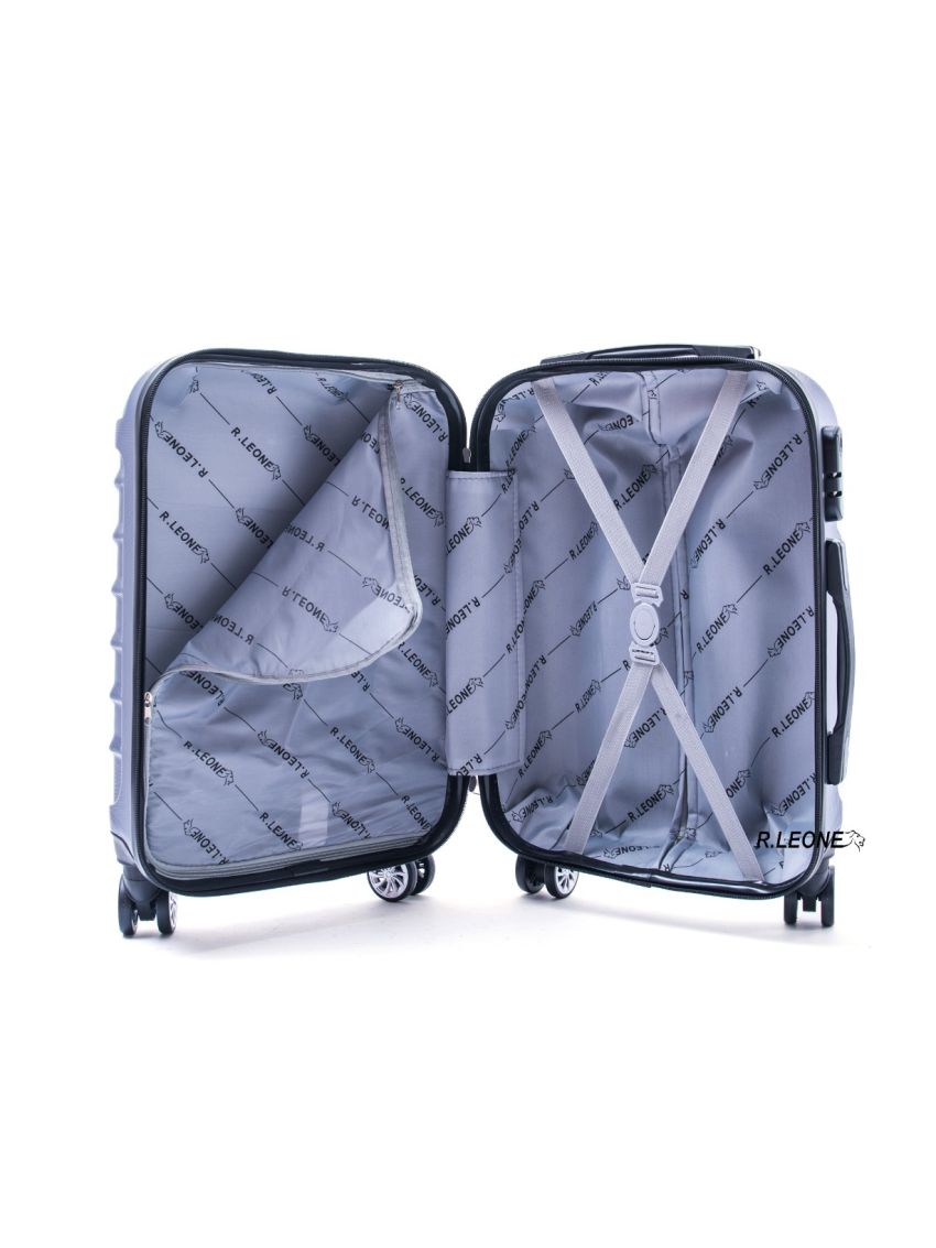 R.Leone Valigia da 1 pezzo Fino a Set 4 Trolley Rigido grande, medio, bagaglio a mano e beauty case 4 ruote in ABS 2026