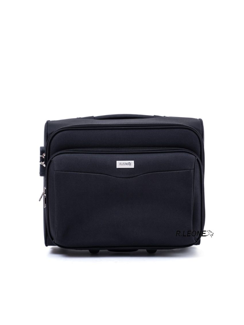 R.Leone Valigia bagaglio a mano 2 Ruote rinforzate Pilota Poliestere Stoffa adatto easyjet 45X36X20
