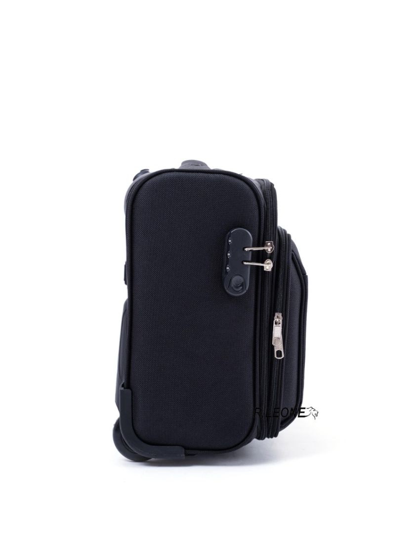 R.Leone Valigia bagaglio a mano 2 Ruote rinforzate Pilota Poliestere Stoffa adatto easyjet 45X36X20