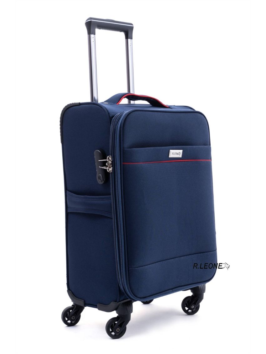 R.Leone Valigia da 1 pezzo Fino a Set 3 Trolley Stoffa ultra leggero grande, medio e bagaglio a mano 4 ruote 8485 