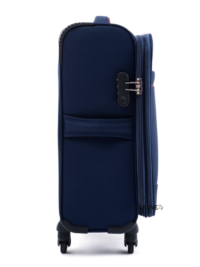 R.Leone Valigia da 1 pezzo Fino a Set 3 Trolley Stoffa ultra leggero grande, medio e bagaglio a mano 4 ruote 8485 