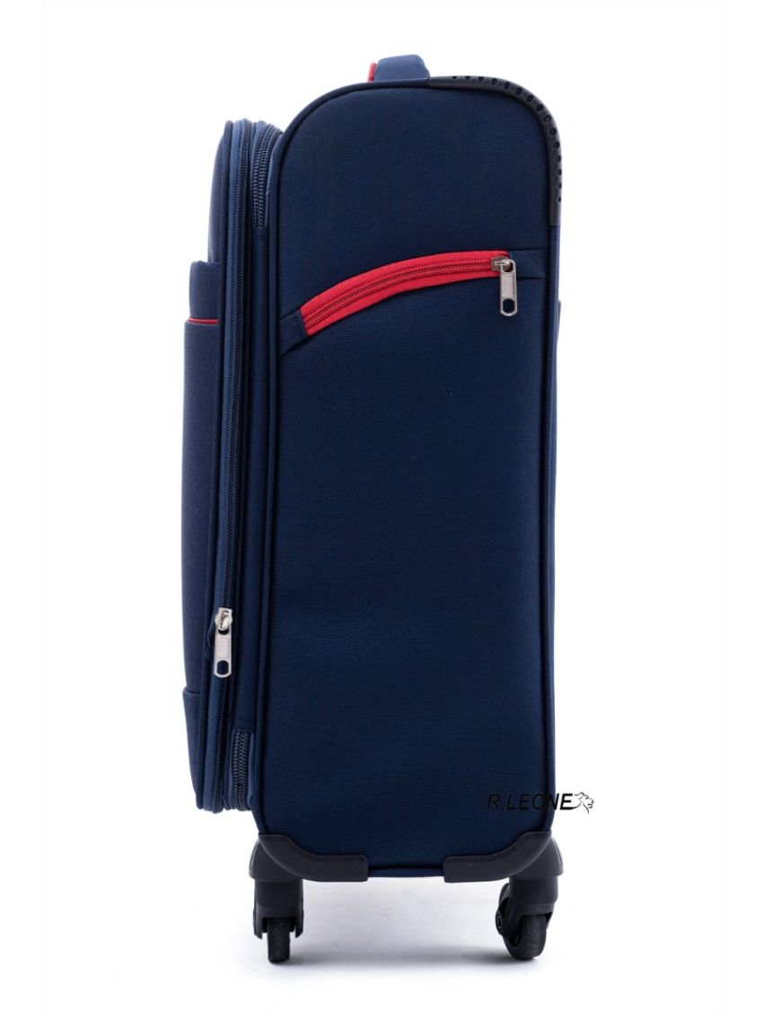 R.Leone Valigia da 1 pezzo Fino a Set 3 Trolley Stoffa ultra leggero grande, medio e bagaglio a mano 4 ruote 8485 