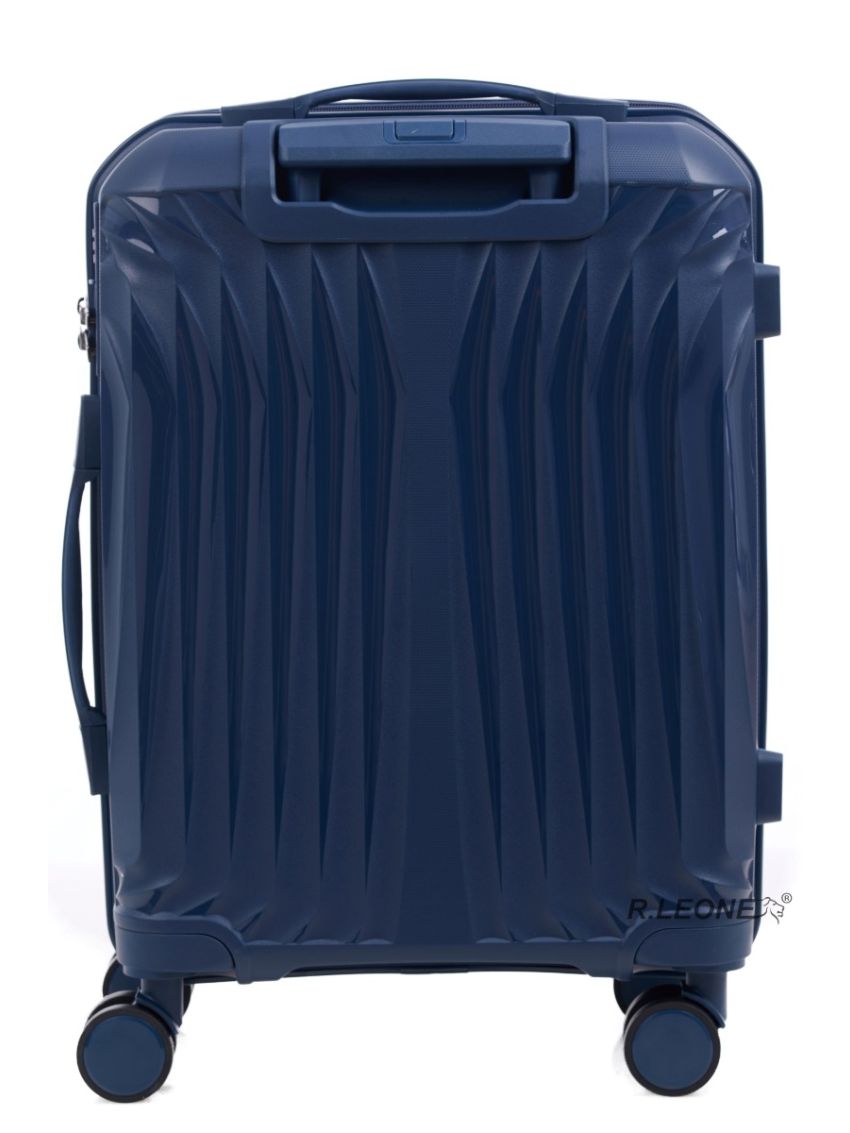 R.Leone Valigia da 1 Fino a Set 3 Bagaglio a mano 55x40x20 Ryanair, Medio, Grande Ultra Strong Antiurto Resistente Trolley rigido leggero 8 ruote in Polipropilene 8812