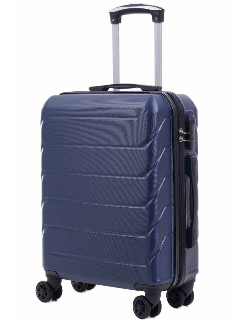 R.Leone Valigia da 1 Fino a Set 3 Bagaglio a mano 55x40x20 Ryanair, Medio, Grande Ultra Resistente Trolley rigido leggero 8 ruote in ABS 2220