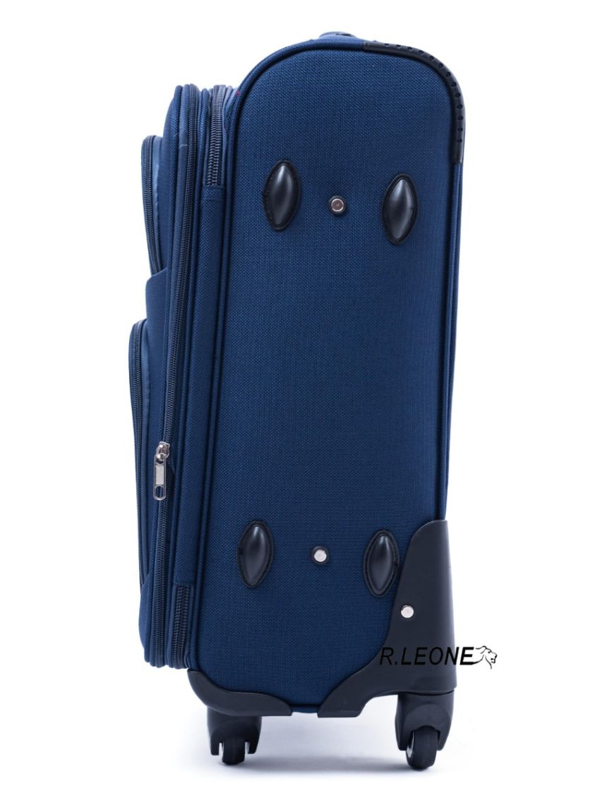 R.Leone Valigia da 1 pezzo Fino a Set 3 Trolley Espandibile grande, medio e bagaglio a mano 4 ruote in stoffa 214