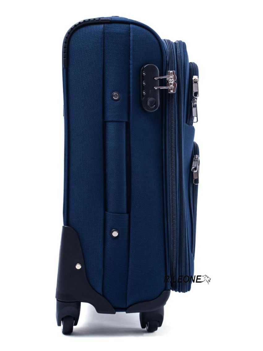 R.Leone Valigia da 1 pezzo Fino a Set 3 Trolley Espandibile grande, medio e bagaglio a mano 4 ruote in stoffa 214