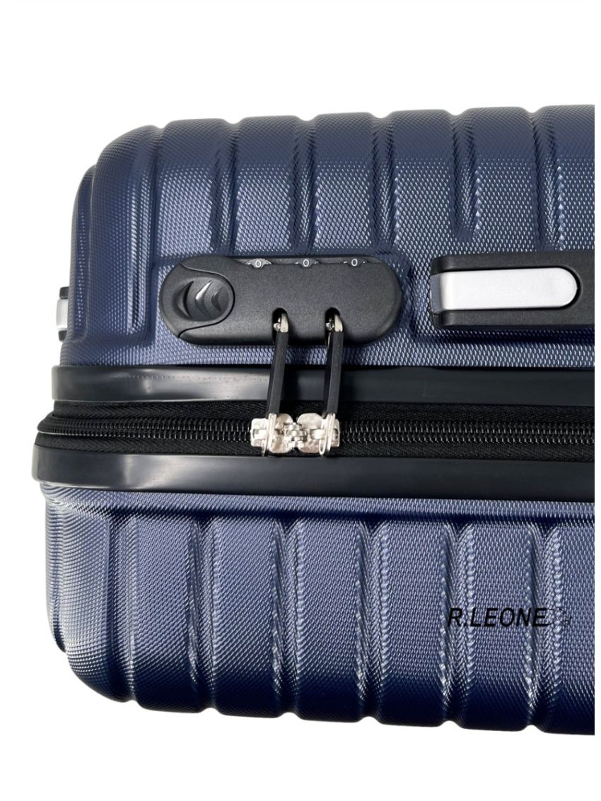 R.Leone Valigia da 1 pezzo Fino a Set 3 Trolley Rigido grande, medio, bagaglio a mano 4 ruote in ABS 590