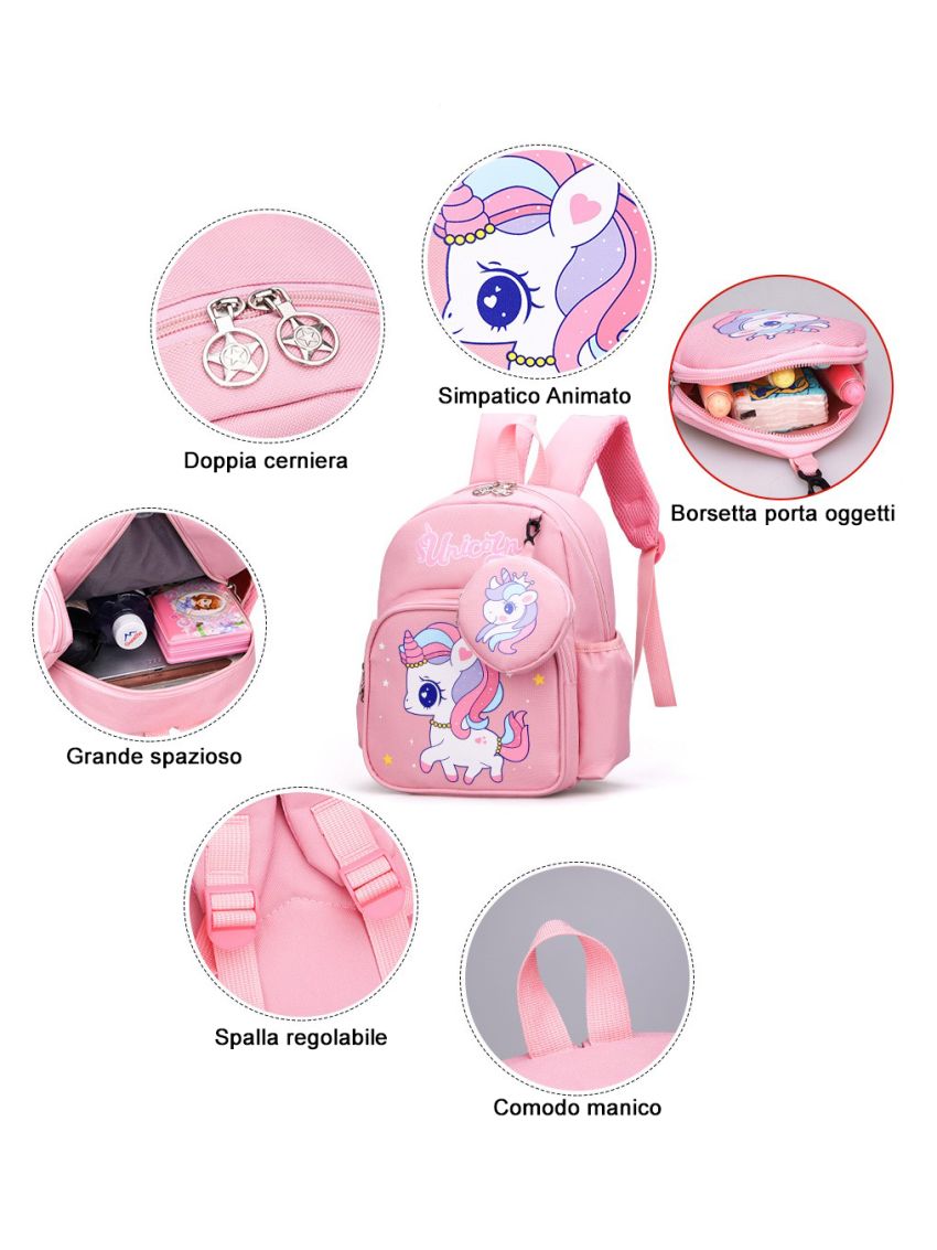 R.Leone Valigia Cavalcabile Bambino Bambina Ryanair 55x40x20cm + Zaino 311