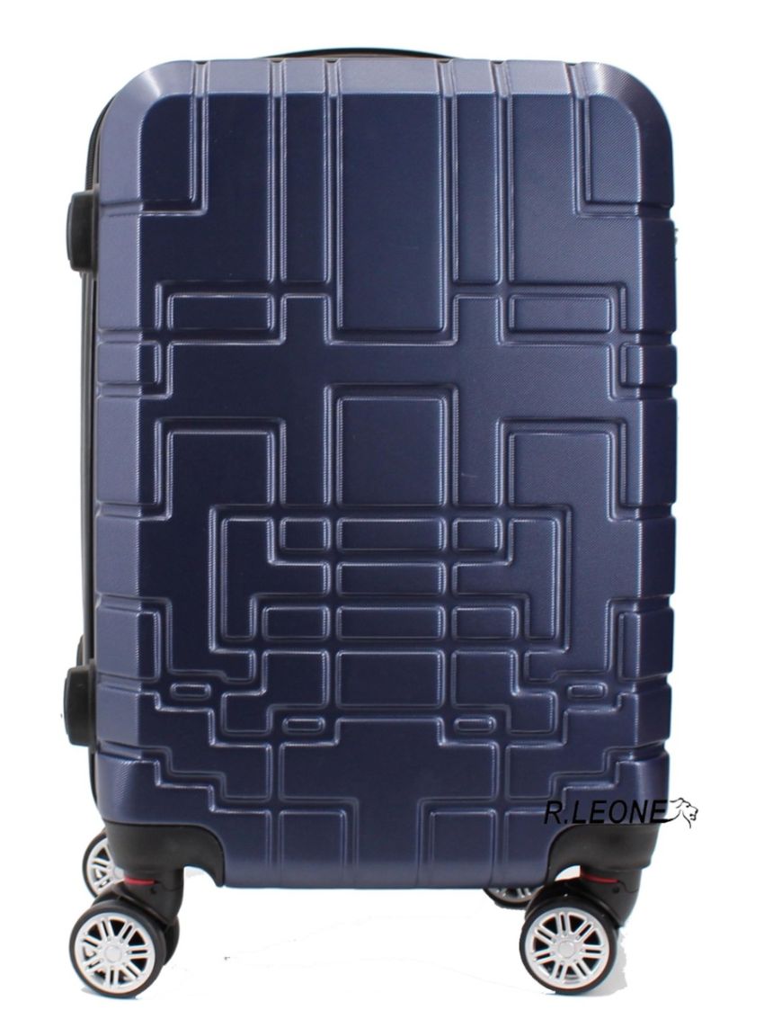 R.Leone Valigia da 1 pezzo Fino a Set 4 Trolley Rigido grande, medio, bagaglio a mano e beauty case 4 ruote in ABS 611