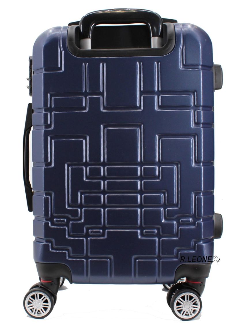 R.Leone Valigia da 1 pezzo Fino a Set 4 Trolley Rigido grande, medio, bagaglio a mano e beauty case 4 ruote in ABS 611