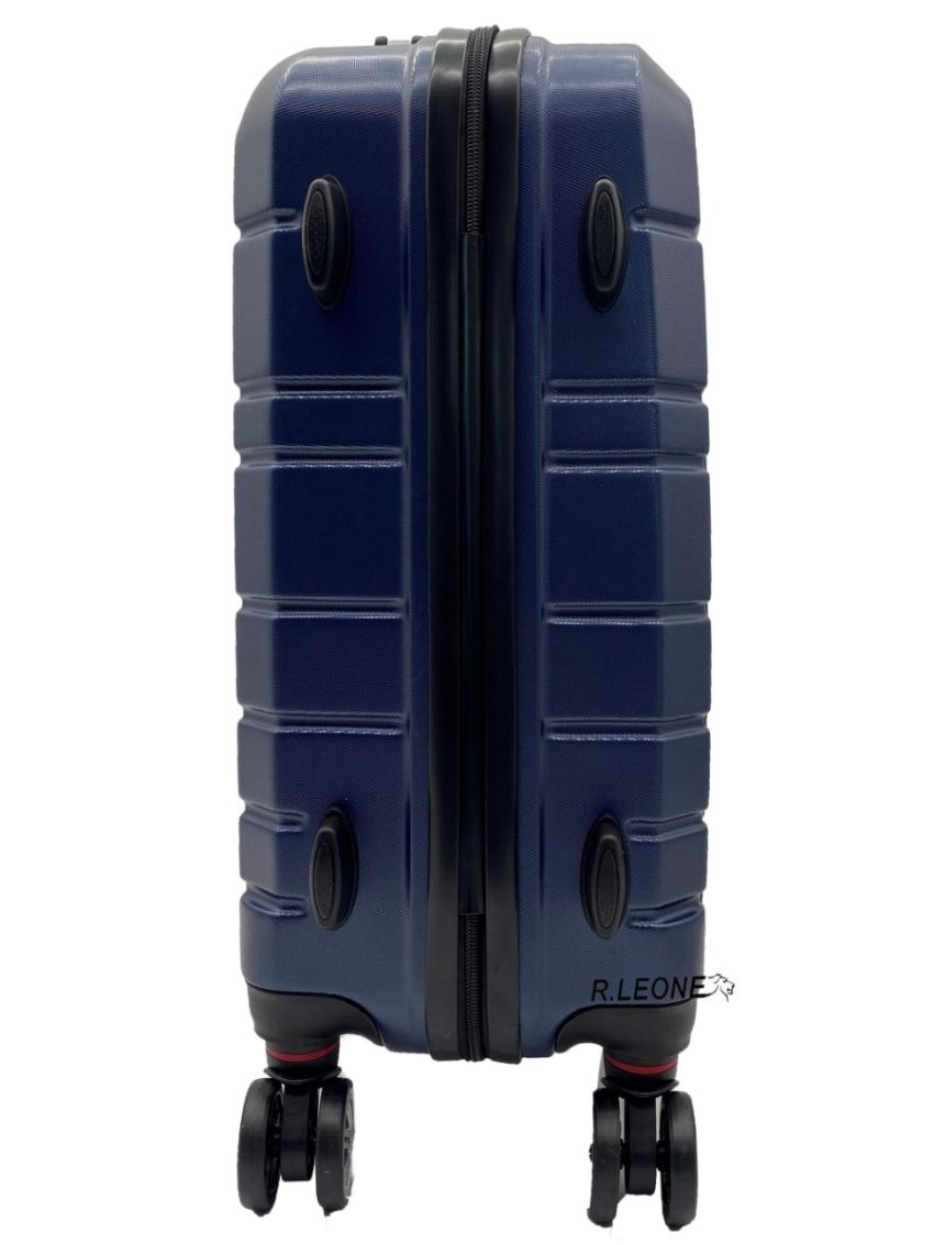 R.Leone Valigia da 1 pezzo Fino a Set 4 Trolley Rigido grande, medio, bagaglio a mano e beauty case 4 ruote in ABS 611