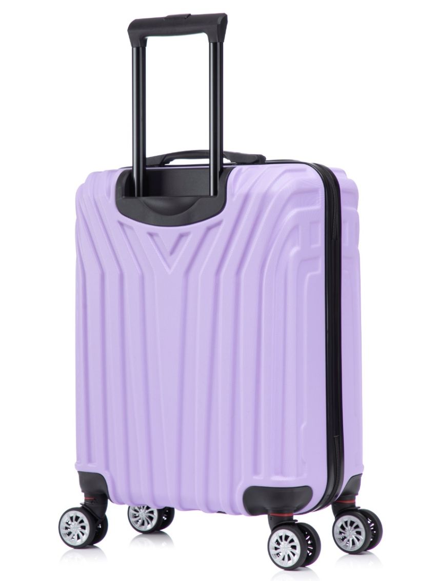R.Leone Valigia da 1 Fino a Set 4 Trolley Rigido grande, medio, bagaglio a mano 55x40x23 cm Wizz, ITA Airways e bagaglio 45x36x20 cm EasyJet in ABS 9001 NEW