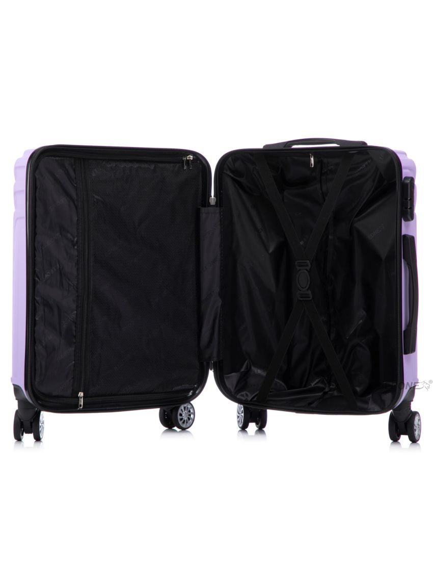 R.Leone Valigia da 1 Fino a Set 4 Trolley Rigido grande, medio, bagaglio a mano 55x40x23 cm Wizz, ITA Airways e bagaglio 45x36x20 cm EasyJet in ABS 9001 NEW