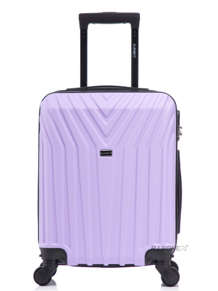 R.Leone Valigia da 1 Fino a Set 4 Trolley Rigido grande, medio, bagaglio a mano 55x40x23 cm Wizz, ITA Airways e bagaglio 45x36x20 cm EasyJet in ABS 9001 NEW