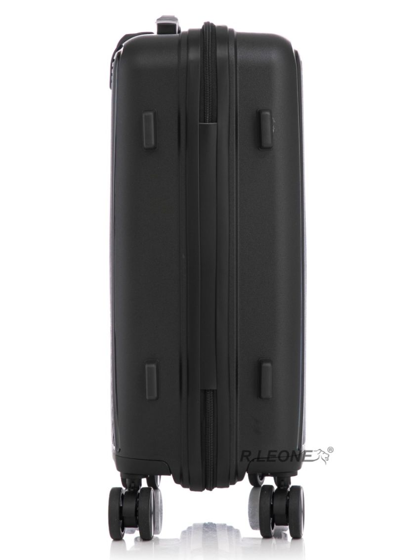 R.Leone Valigia da 1 Fino a Set 3 Bagaglio a mano 55x40x20 Ryanair, Medio, Grande Ultra Strong Antiurto Resistente Trolley rigido leggero 8 ruote in Polipropilene 9188