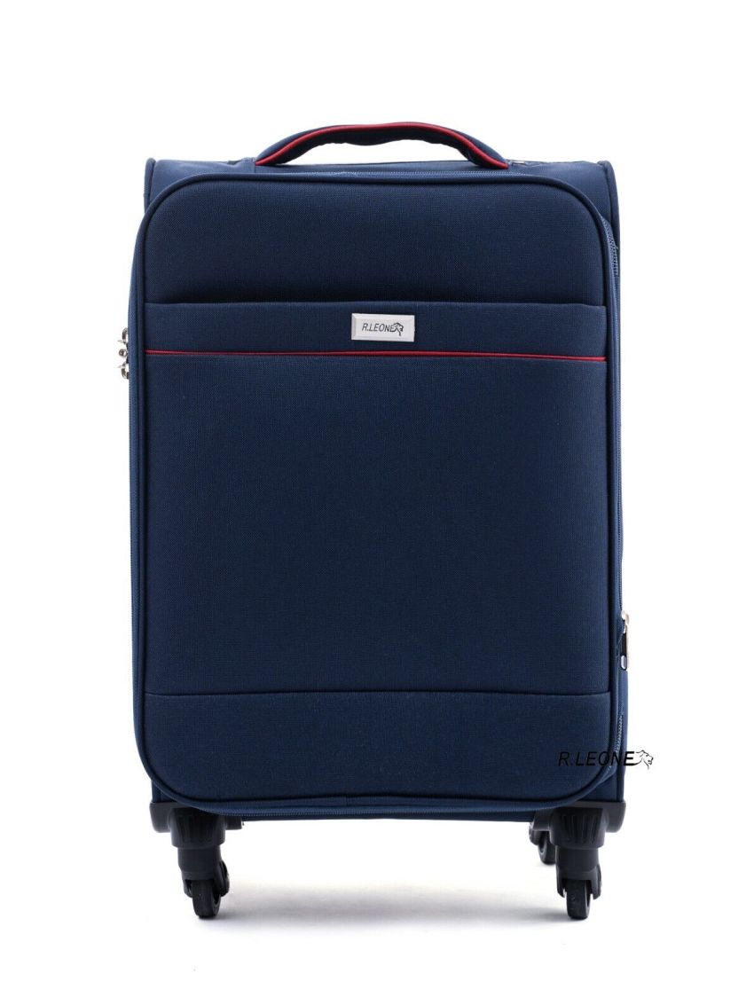 VALIGIA FINO SET 3 GRANDE MEDIO BAGAGLIO MANO STOFFA ULTRA LEGGERO 4 RUOTE 8483