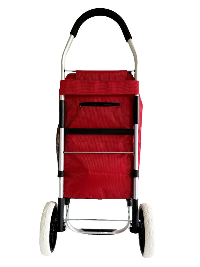 Carrello spesa 2 Ruota con robusto telaio in alluminio e borsa in tela impermeabile rimovibile ideale per lo shopping comodo e pratico