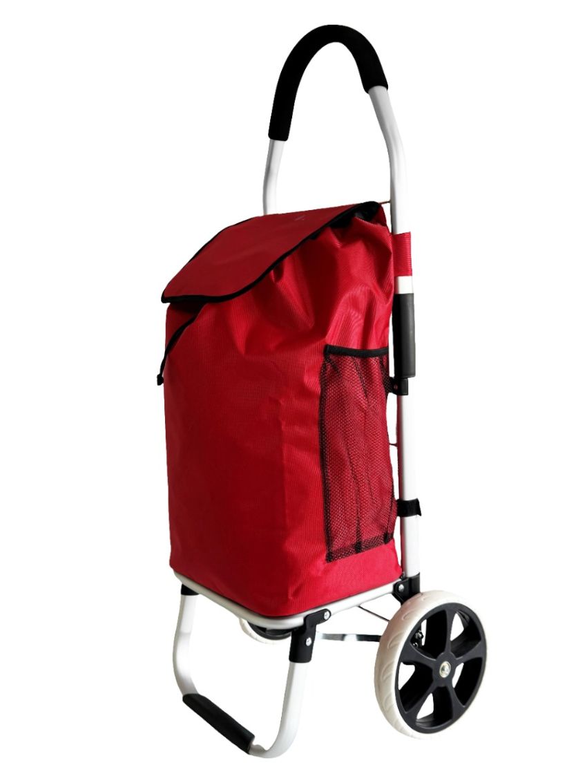 Carrello spesa 2 Ruota con robusto telaio in alluminio e borsa in tela impermeabile rimovibile ideale per lo shopping comodo e pratico