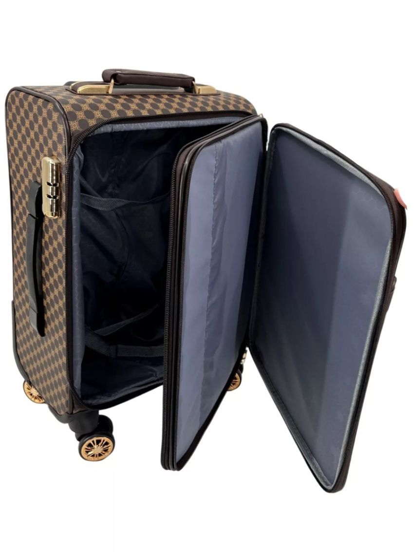 VALIGIA FINO SET 3 GRANDE MEDIO BAGAGLIO MANO ECOPELLE 4 RUOTE AUTONOME 101