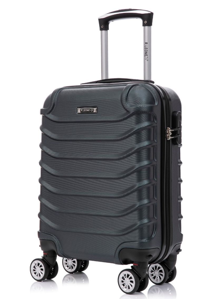 R.Leone Valigia da 1 Fino a Set 3 Trolley Rigido grande, medio, bagaglio a mano  EasyJet 45X36X20cm 4 ruote in ABS 20261
