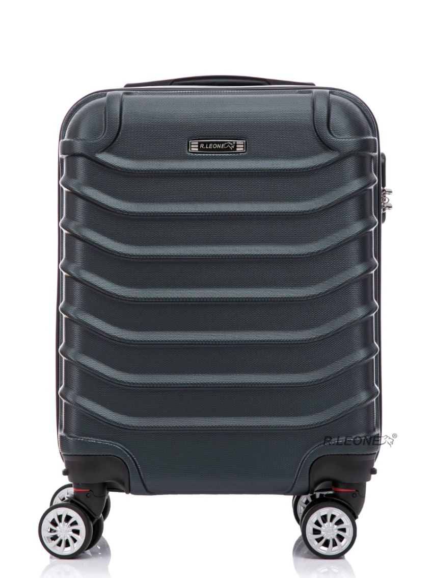 R.Leone Valigia da 1 Fino a Set 3 Trolley Rigido grande, medio, bagaglio a mano  EasyJet 45X36X20cm 4 ruote in ABS 20261