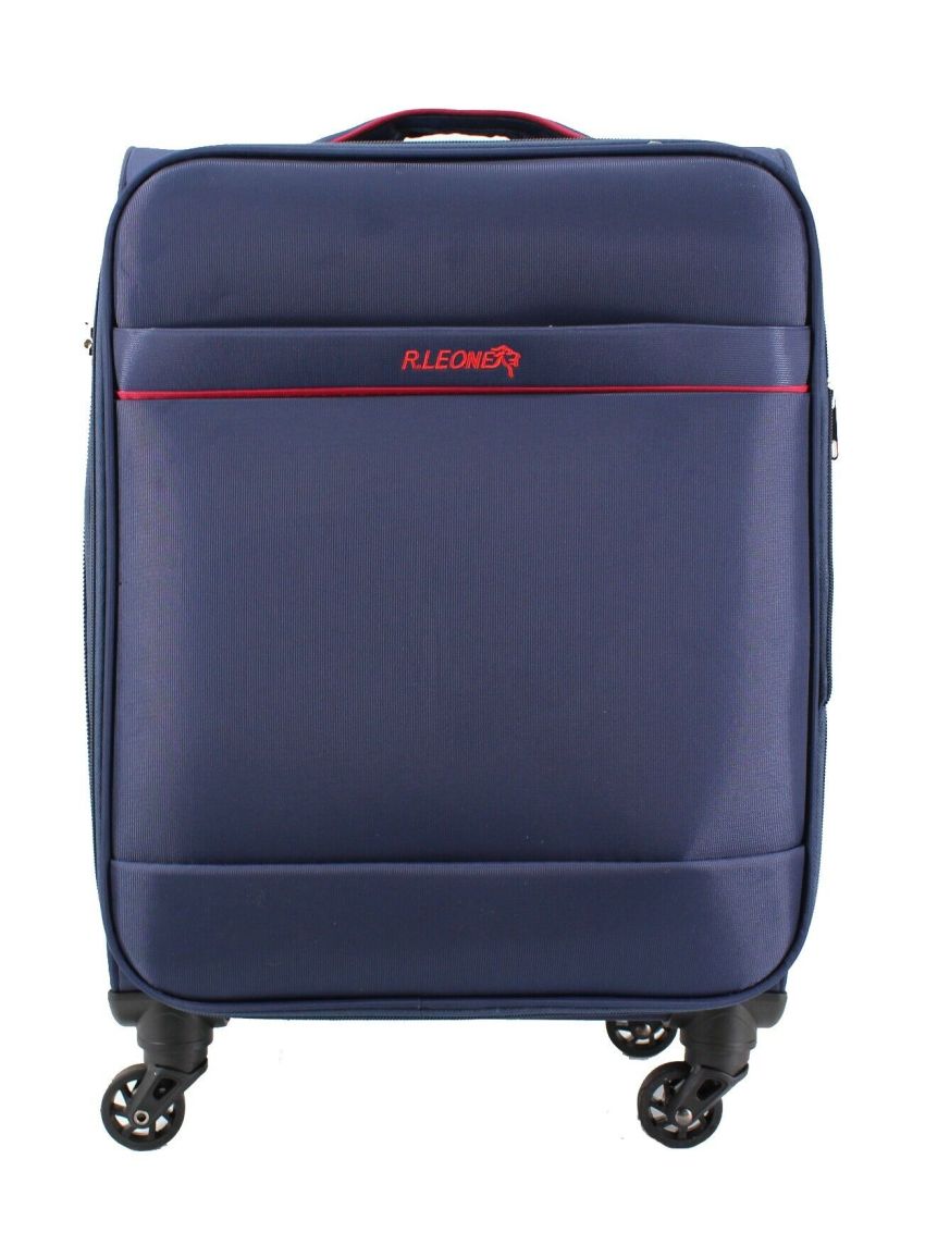 VALIGIA FINO SET 3 GRANDE MEDIO BAGAGLIO MANO STOFFA ULTRA LEGGERO 4 RUOTE 8485