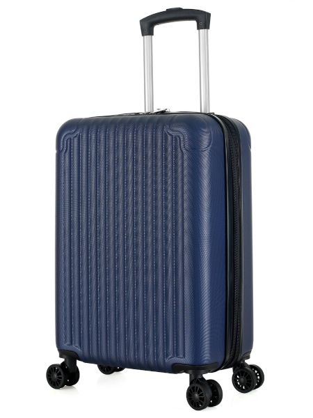 R.Leone Valigia 55x35x20 espandibile 55x35x25 cm Trolley Bagaglio a mano 4 Ruote in ABS Air Asia, Air France, Ita airways, KLM, EasyJet, Ryanair 3182 